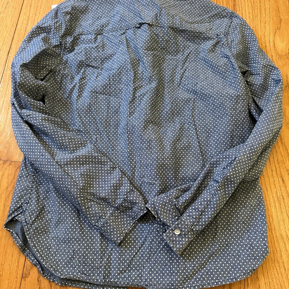 GAP-Blue Polka Dot Button-Up Shirt